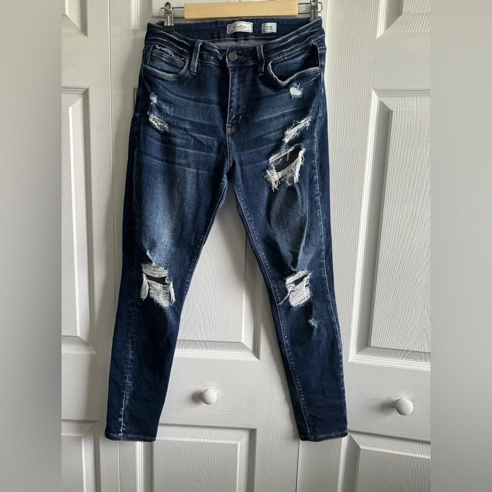KanCan Mid-Rise Ankle Skinny Distressed Jeans